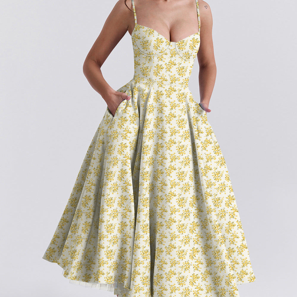 Dresslys | Elegant Tulle Maxi Dress with Fitted Bodice and Flared Skirt